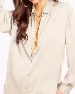 Ramy Brook Kolby Oversized Button Down Blouse Outlet