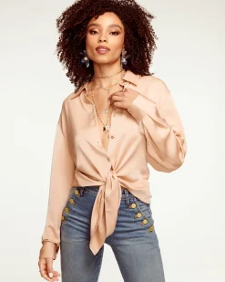 Ramy Brook Kolby Oversized Button Down Blouse Outlet
