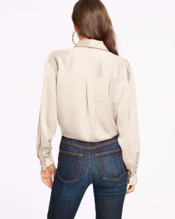 Ramy Brook Kolby Oversized Button Down Blouse Outlet