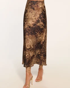 Ramy Brook Krisia Slip Skirt Leopard New