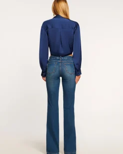 Ramy Brook Kyle Low Rise Flare Jean Mediumwash New
