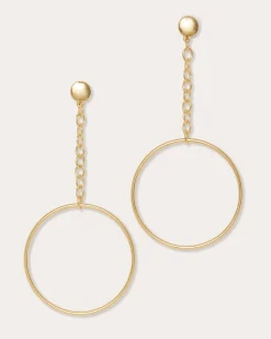 Ramy Brook Lea Teardrop Hoop Earrings Gold Discount
