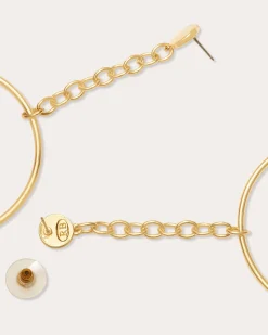 Ramy Brook Lea Teardrop Hoop Earrings Gold Discount