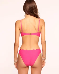 Ramy Brook Leyla Scalloped Underwire Bikini Top Perfectpink Hot