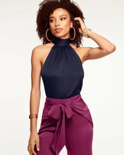 Ramy Brook Lori Silk High Neck Tank Top Online