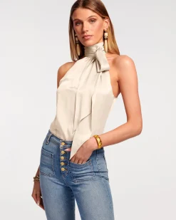 Ramy Brook Lori Silk High Neck Tank Top Online