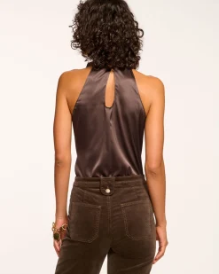 Ramy Brook Lori Silk High Neck Tank Top Online
