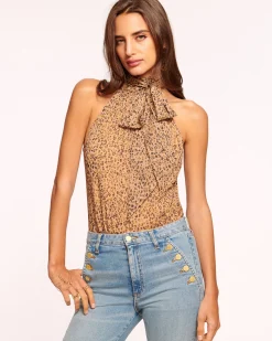 Ramy Brook Lori Silk High Neck Tank Top Online