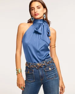 Ramy Brook Lori Silk High Neck Tank Top Online