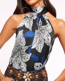 Ramy Brook Lori Silk High Neck Tank Top Online