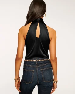Ramy Brook Lori Silk High Neck Tank Top Online
