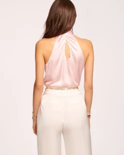 Ramy Brook Lori Silk High Neck Tank Top Online