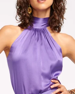 Ramy Brook Lori Silk High Neck Tank Top Online