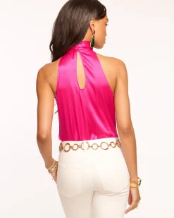 Ramy Brook Lori Silk High Neck Tank Top Online