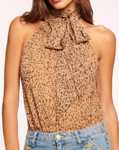 Ramy Brook Lori Silk High Neck Tank Top Online