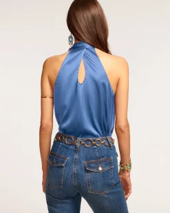 Ramy Brook Lori Silk High Neck Tank Top Online