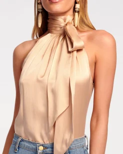 Ramy Brook Lori Silk High Neck Tank Top Online
