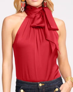 Ramy Brook Lori Silk High Neck Tank Top Online