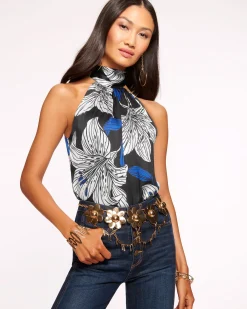 Ramy Brook Lori Silk High Neck Tank Top Online