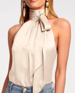 Ramy Brook Lori Silk High Neck Tank Top Online