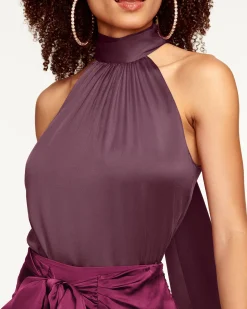 Ramy Brook Lori Silk High Neck Tank Top Online