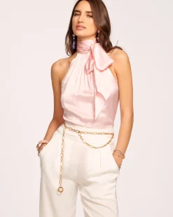 Ramy Brook Lori Silk High Neck Tank Top Online