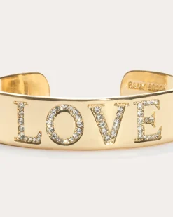 Ramy Brook Love Statement Cuff Bracelet Gold Clearance