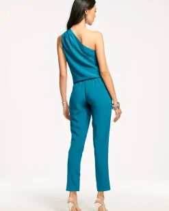 Ramy Brook Lulu One Shoulder Jumpsuit Navy Best