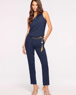 Ramy Brook Lulu One Shoulder Jumpsuit Navy Best
