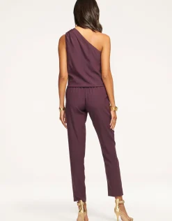 Ramy Brook Lulu One Shoulder Jumpsuit Navy Best