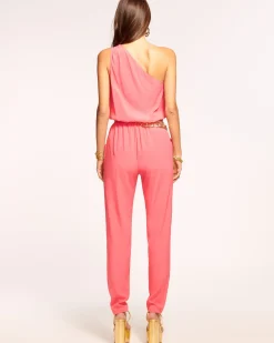 Ramy Brook Lulu One Shoulder Jumpsuit Navy Best
