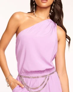 Ramy Brook Lulu One Shoulder Jumpsuit Navy Best