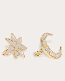 Ramy Brook Lunar Mirrored Ring Set Gold Clearance