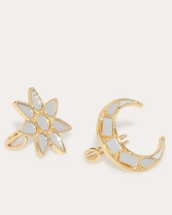 Ramy Brook Lunar Mirrored Ring Set Gold Clearance