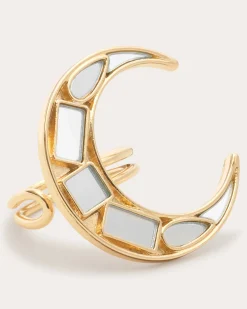 Ramy Brook Lunar Mirrored Ring Set Gold Clearance
