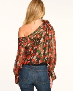 Ramy Brook Maylien Off-The-Shoulder Blouse Rubytwilight Fashion