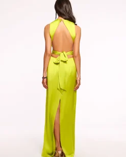 Ramy Brook Milan Open Back Gown Black Hot