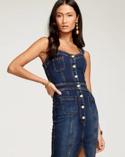 Ramy Brook Monica Denim Midi Dress Discount