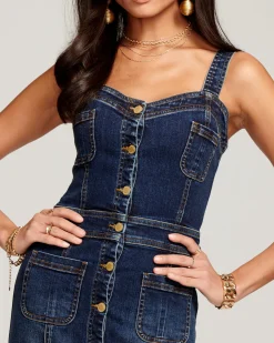 Ramy Brook Monica Denim Midi Dress Discount