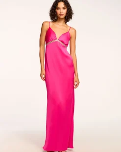 Ramy Brook Mosby Embellished Empire Waist Gown Clearance