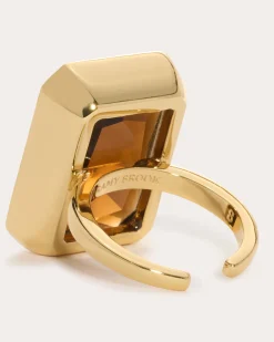 Ramy Brook Norika Cocktail Ring Smokeytopaz Clearance