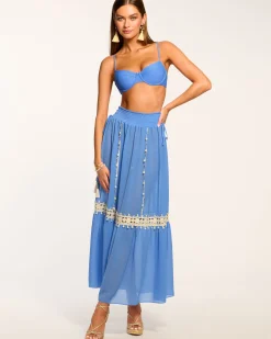Ramy Brook Orlayne Coverup Skirt Sereneblue Clearance