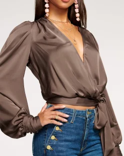 Ramy Brook Pauline Puff Sleeve Blouse Clearance