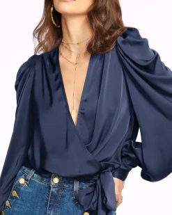 Ramy Brook Pauline Puff Sleeve Blouse Clearance