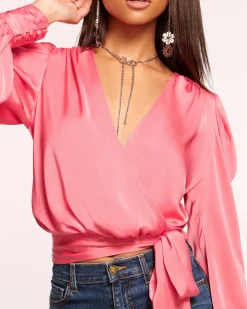 Ramy Brook Pauline Puff Sleeve Blouse Clearance