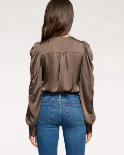 Ramy Brook Pauline Puff Sleeve Blouse Clearance