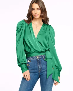 Ramy Brook Pauline Puff Sleeve Blouse Clearance