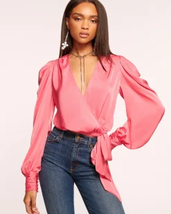 Ramy Brook Pauline Puff Sleeve Blouse Clearance