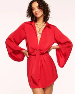 Ramy Brook Penny Bell Sleeve Mini Dress Clearance