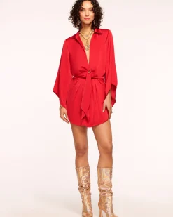 Ramy Brook Penny Bell Sleeve Mini Dress Clearance